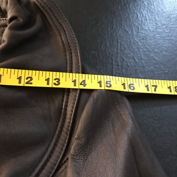 United face ruffled leather jacket - Picture 8 of 12